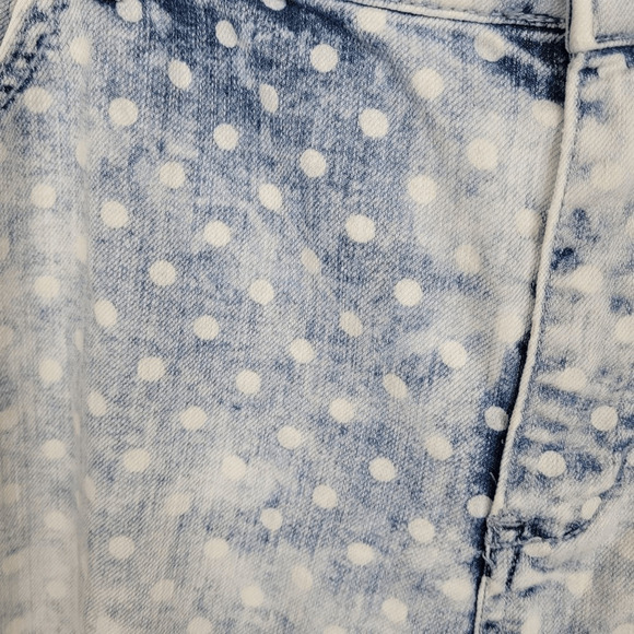 CHICO'S Acid Wash Polka Dot Cropped Jeans Size (Large) 2071 - Picture 2 of 6